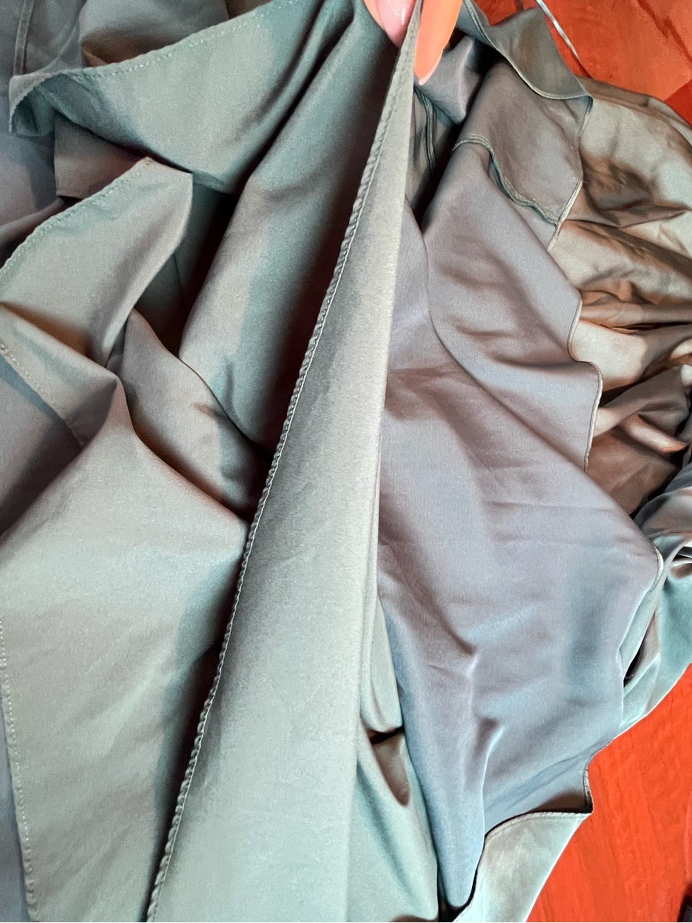 BHLDN One-Shoulder Scarf-Neck Asymmetric Formal Maxi Dress Teal Green Sz M - Picture 14 of 16